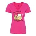 thumbnail image 1 of Inktastic When Life Gives You Lemons, Make Lemonade Women's V-Neck T-Shirt, 1 of 5