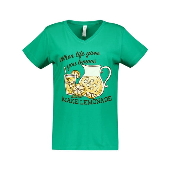 Inktastic When Life Gives You Lemons, Make Lemonade Women's V-Neck T-Shirt