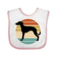 thumbnail image 1 of Inktastic Whippet Dog Retro Sunset Boys or Girls Baby Bib, 1 of 4