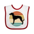 thumbnail image 1 of Inktastic Whippet Dog Retro Sunset Boys or Girls Baby Bib, 1 of 4