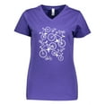 thumbnail image 1 of Inktastic White Big/small Bikes Women's V-Neck T-Shirt, 1 of 5