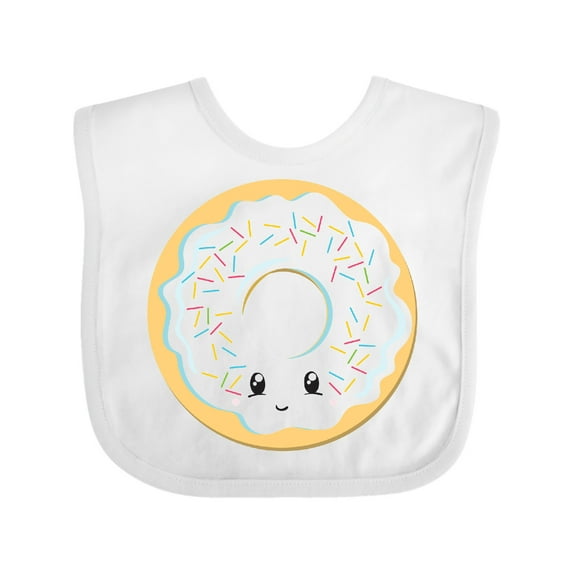 Inktastic White Donut Boys or Girls Baby Bib