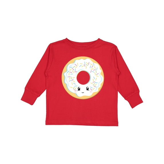 Inktastic White Donut Boys or Girls Long Sleeve Toddler T-Shirt