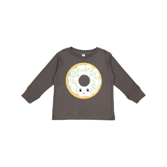 Inktastic White Donut Boys or Girls Long Sleeve Toddler T-Shirt