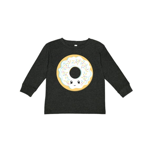 Inktastic White Donut Boys or Girls Long Sleeve Toddler T-Shirt