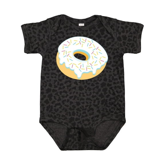 Inktastic White Donut with Sprinkles Boys or Girls Baby Bodysuit