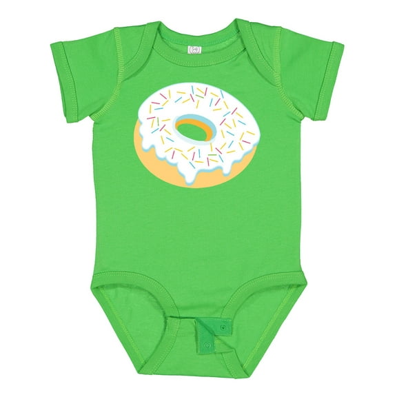 Inktastic White Donut with Sprinkles Boys or Girls Baby Bodysuit