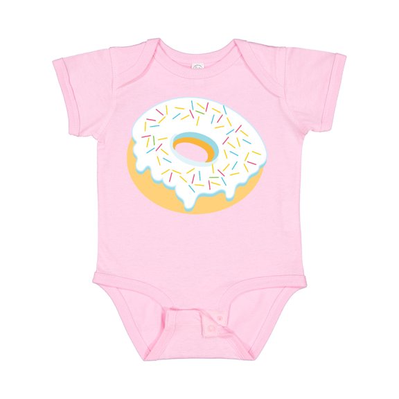 Inktastic White Donut with Sprinkles Boys or Girls Baby Bodysuit
