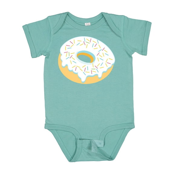 Inktastic White Donut with Sprinkles Boys or Girls Baby Bodysuit