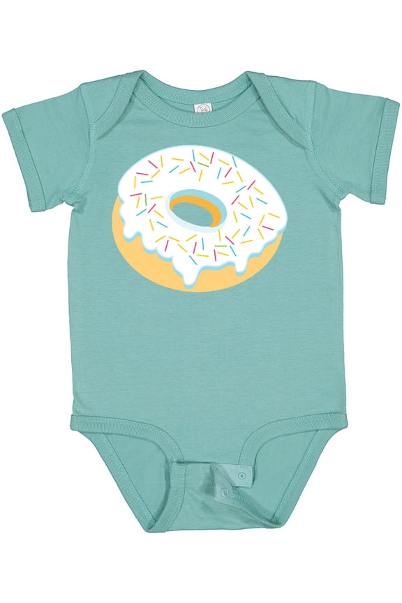 White Donut with Sprinkles Boys or Girls Baby Bodysuit