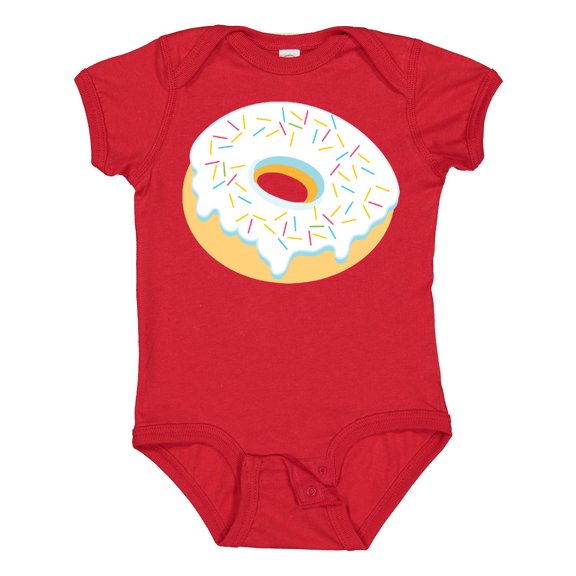 Inktastic White Donut with Sprinkles Boys or Girls Baby Bodysuit