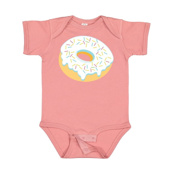 Inktastic White Donut with Sprinkles Boys or Girls Baby Bodysuit