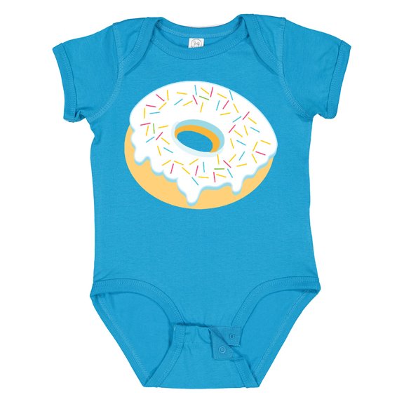 Inktastic White Donut with Sprinkles Boys or Girls Baby Bodysuit
