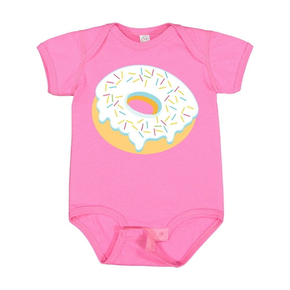 Inktastic White Donut with Sprinkles Boys or Girls Baby Bodysuit