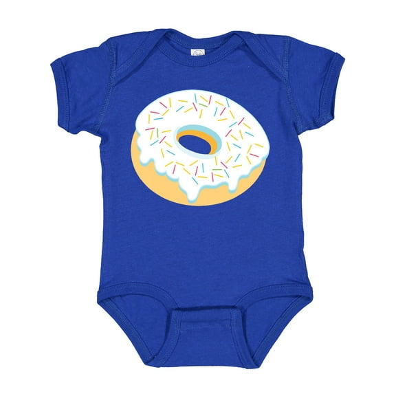 Inktastic White Donut with Sprinkles Boys or Girls Baby Bodysuit