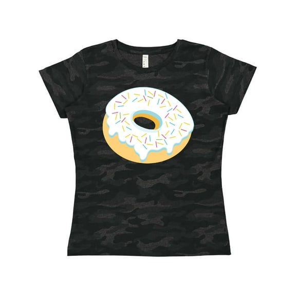 Inktastic White Donut with Sprinkles Women's T-Shirt