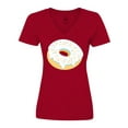 thumbnail image 1 of Inktastic White Donut with Sprinkles Women's V-Neck T-Shirt, 1 of 5