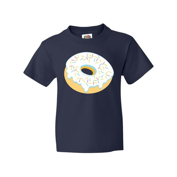 Inktastic White Donut with Sprinkles Youth T-Shirt
