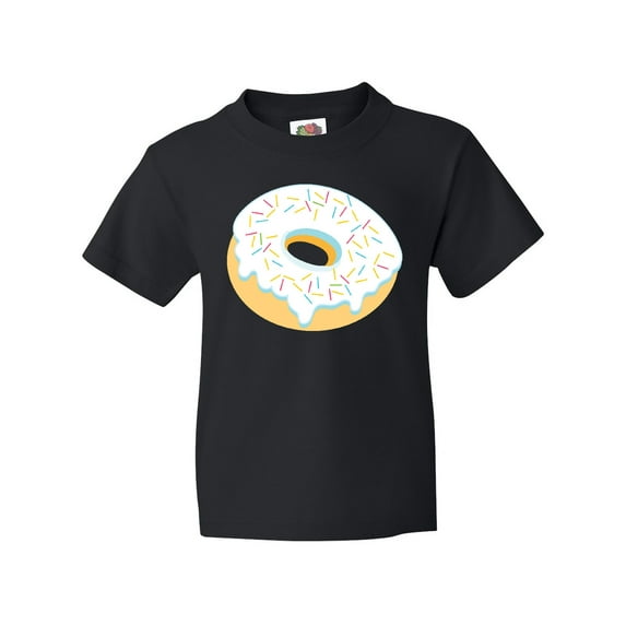 Inktastic White Donut with Sprinkles Youth T-Shirt