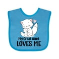 thumbnail image 1 of Inktastic White Kittens My Great Aunt Loves Me Boys or Girls Baby Bib, 1 of 4