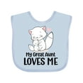 thumbnail image 1 of Inktastic White Kittens My Great Aunt Loves Me Boys or Girls Baby Bib, 1 of 4