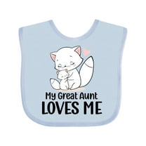Inktastic White Kittens My Great Aunt Loves Me Boys or Girls Baby Bib