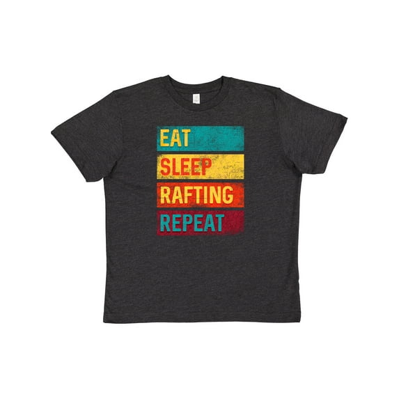 Inktastic Whitewater Rafting Eat Sleep Rafting Repeat Youth T-Shirt
