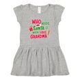 thumbnail image 1 of Inktastic Who Needs Santa When I Have Grandma Girls Toddler Dress, 1 of 5