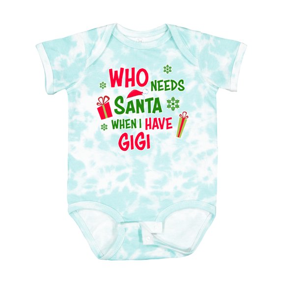Inktastic Who Needs Santa when I Have Gigi Boys or Girls Baby Bodysuit