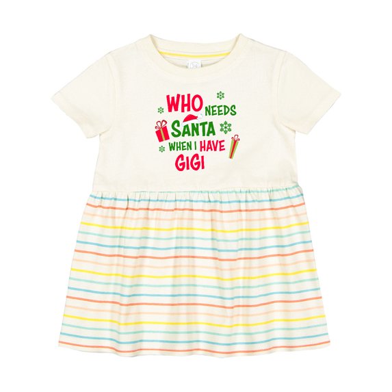 Inktastic Who Needs Santa when I Have Gigi Girls Baby Dress