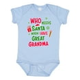 thumbnail image 1 of Inktastic Who Needs Santa when I Have Great Grandma Boys or Girls Baby Bodysuit, 1 of 5