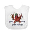 thumbnail image 1 of Inktastic Who's Your Crawdaddy? Mardi Gras Crayfish Boys or Girls Baby Bib, 1 of 4