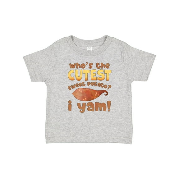 Inktastic Who's the Cutest Sweet Potato? I Yam Funny Thanksgiving Boys or Girls Baby T-Shirt