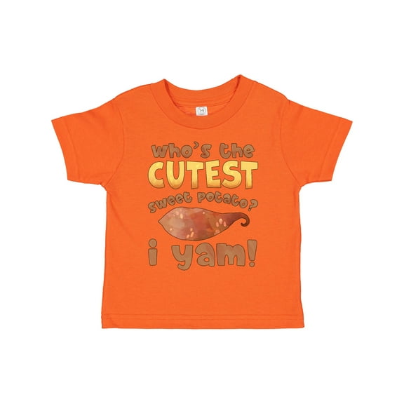 Inktastic Who's the Cutest Sweet Potato? I Yam Funny Thanksgiving Boys or Girls Toddler T-Shirt
