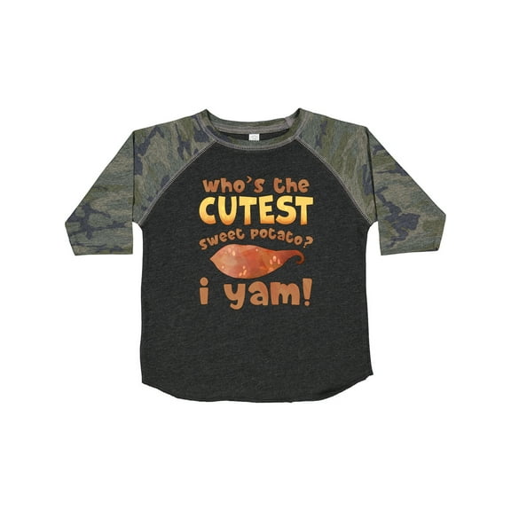 Inktastic Who's the Cutest Sweet Potato? I Yam Funny Thanksgiving Boys or Girls Toddler T-Shirt