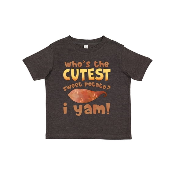 Inktastic Who's the Cutest Sweet Potato? I Yam Funny Thanksgiving Boys or Girls Toddler T-Shirt