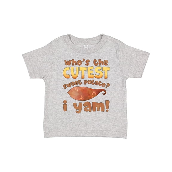 Inktastic Who's the Cutest Sweet Potato? I Yam Funny Thanksgiving Boys or Girls Toddler T-Shirt