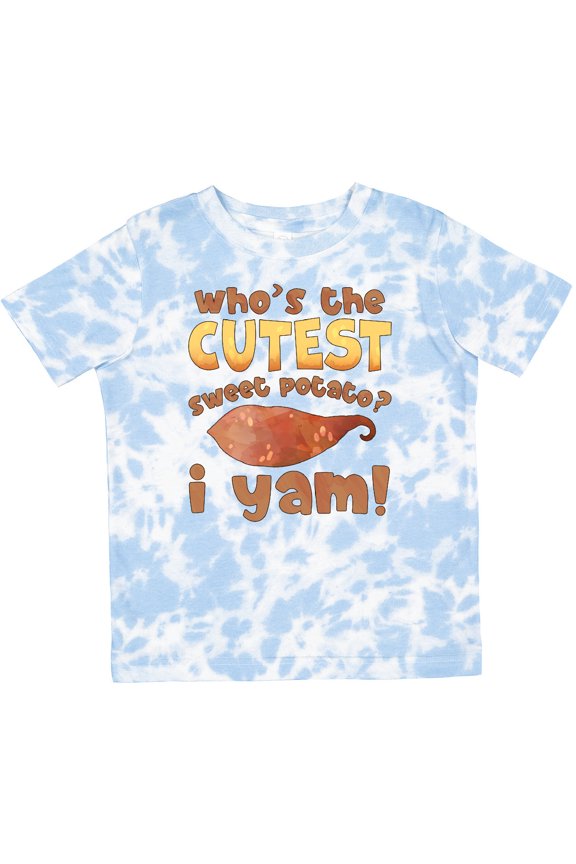 Who's the Cutest Sweet Potato? I Yam Funny Thanksgiving Boys or Girls Toddler T-Shirt