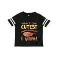 thumbnail image 1 of Inktastic Who's the Cutest Sweet Potato? I Yam Funny Thanksgiving Boys or Girls Toddler T-Shirt, 1 of 5