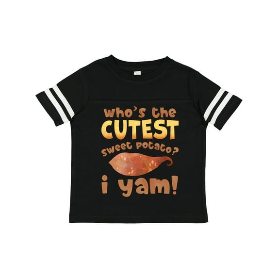 Inktastic Who's the Cutest Sweet Potato? I Yam Funny Thanksgiving Boys or Girls Toddler T-Shirt