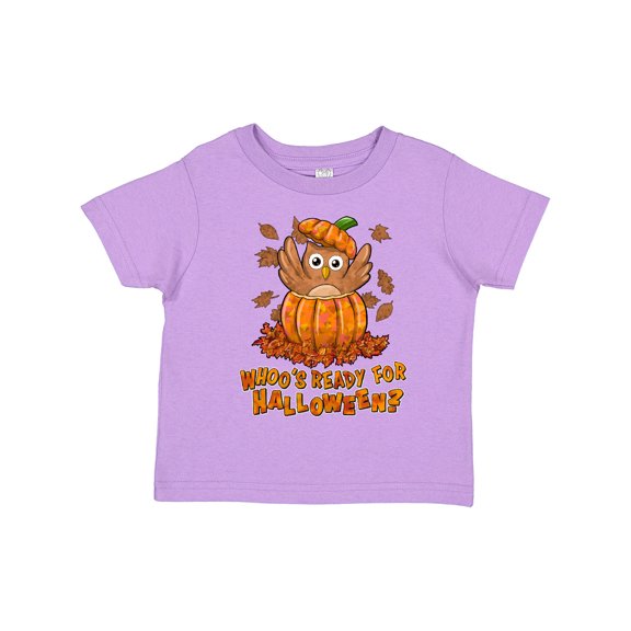 Inktastic Whoo's Ready for Halloween? Cute Owl in a Pumpkin Boys or Girls Toddler T-Shirt