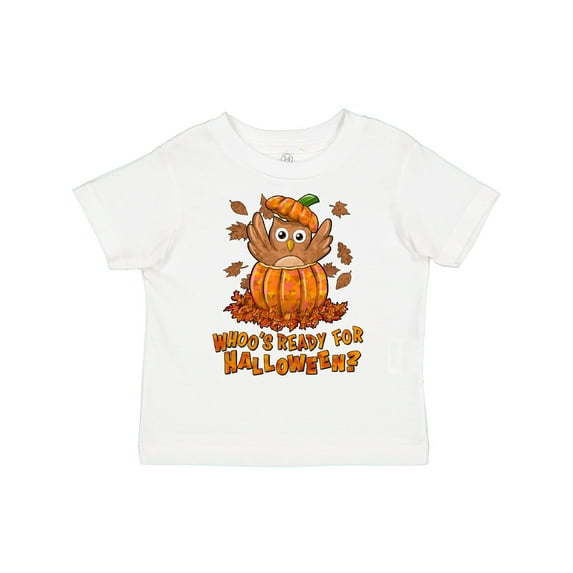 Inktastic Whoo's Ready for Halloween? Cute Owl in a Pumpkin Boys or Girls Toddler T-Shirt