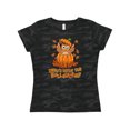 thumbnail image 1 of Inktastic Whoo's ready for Halloween?- cute owl in a pumpkin Women's T-Shirt, 1 of 5