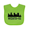 thumbnail image 1 of Inktastic Wichita Kansas City Skyline Boys or Girls Baby Bib, 1 of 4