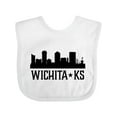 thumbnail image 1 of Inktastic Wichita Kansas City Skyline Boys or Girls Baby Bib, 1 of 4