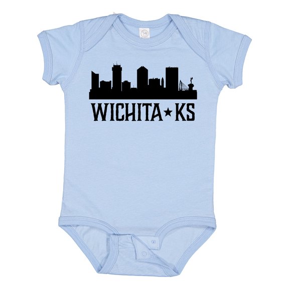 Inktastic Wichita Kansas City Skyline Boys or Girls Baby Bodysuit