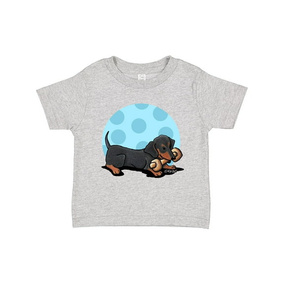 Inktastic Wiener Dog (Dachshund) with Bone Boys or Girls Toddler T-Shirt