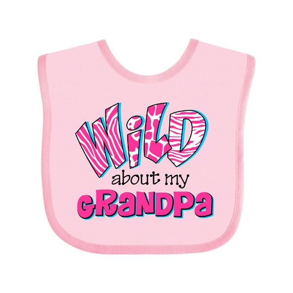 Inktastic Wild About Grandpa Girls Baby Bib