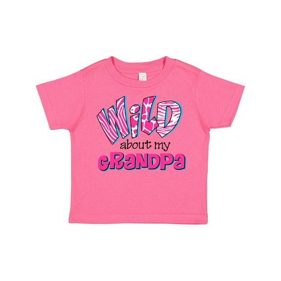 Inktastic Wild About Grandpa Girls Toddler T-Shirt