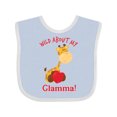 thumbnail image 1 of Inktastic Wild About My Glamma Boys or Girls Baby Bib, 1 of 4